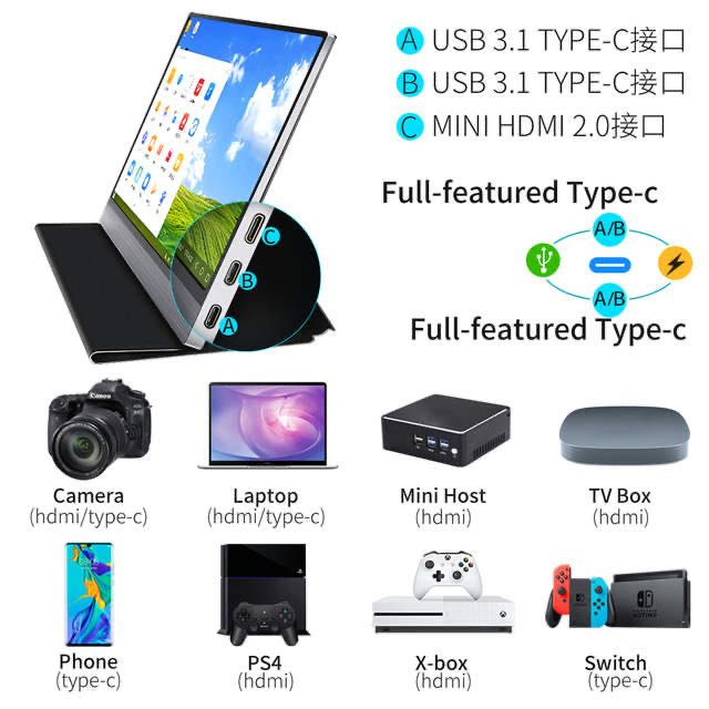 15.6 inch Industrial LCD Display TFT LCD capacitieve touchscreen 1920*RGB*1080 1